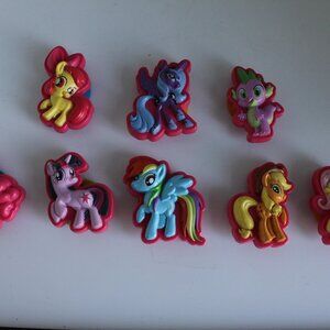 My Little Pony Favorites Suction Cup Charms Bathtub Press On Toys Lot of 8